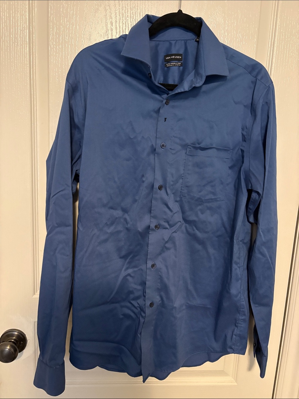 Van Heusen Men's Steel Blue Casual Shirt